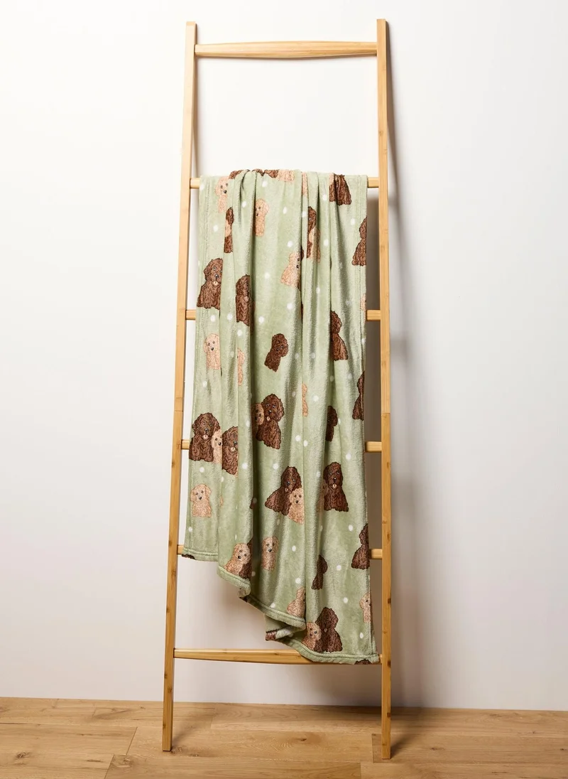 ماتلان Green Cockapoo Duo Throw